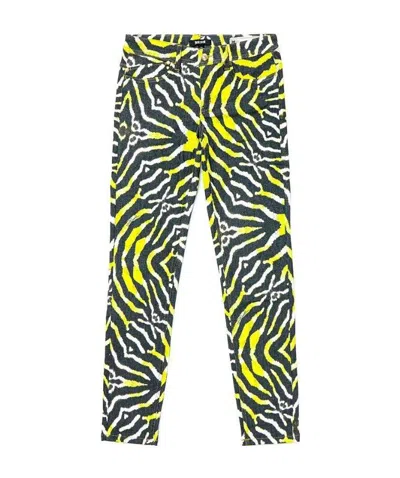 Just Cavalli Printed Jeans In Green