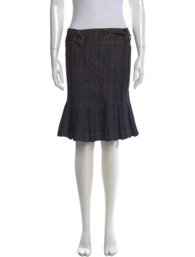 Pre-owned Just Cavalli Printed Knee-length Skirt In Blue