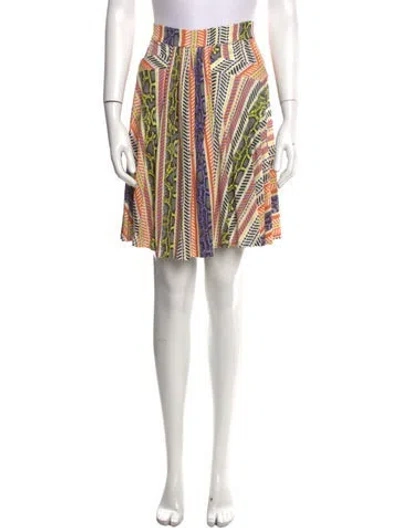 Pre-owned Just Cavalli Printed Knee-length Skirt In White