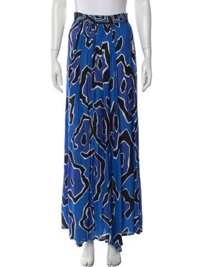 Pre-owned Just Cavalli Printed Long Skirt In Blue