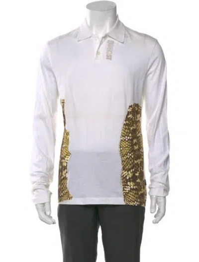 Pre-owned Just Cavalli Printed Long Sleeve Shirt In White