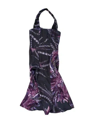 Pre-owned Just Cavalli Printed Midi Length Dress In Purple