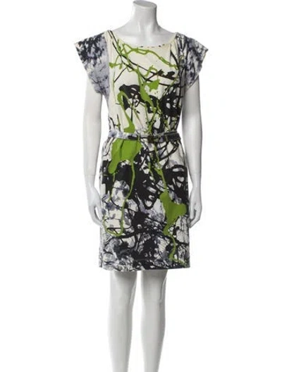 Pre-owned Just Cavalli Printed Mini Dress In Black