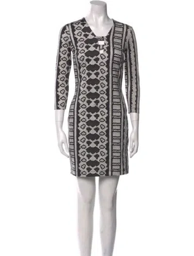 Pre-owned Just Cavalli Printed Mini Dress In Multi