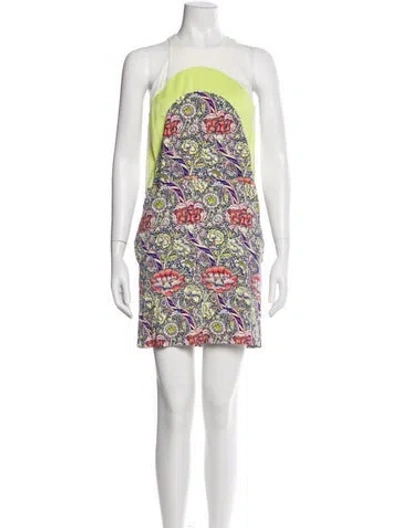 Pre-owned Just Cavalli Printed Mini Dress In Multi