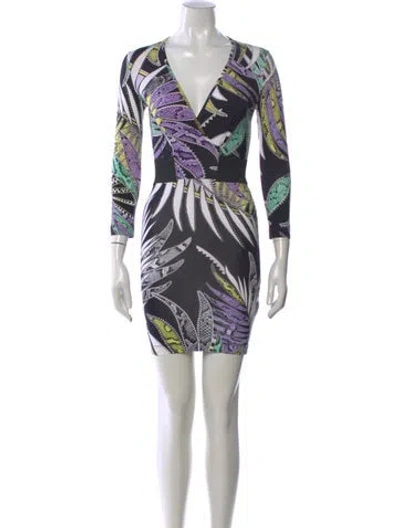 Pre-owned Just Cavalli Printed Mini Dress In Multi