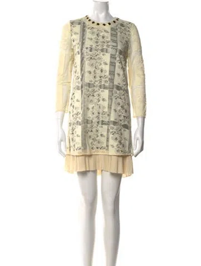 Pre-owned Just Cavalli Printed Mini Dress In Neutral