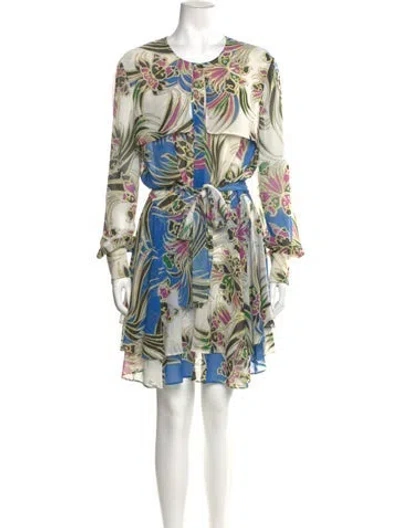 Pre-owned Just Cavalli Printed Mini Dress In Neutral