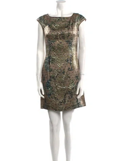 Pre-owned Just Cavalli Printed Mini Dress In Neutral