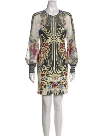 Pre-owned Just Cavalli Printed Mini Dress In Red