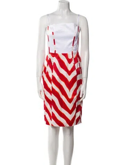 Pre-owned Just Cavalli Printed Mini Dress In Red