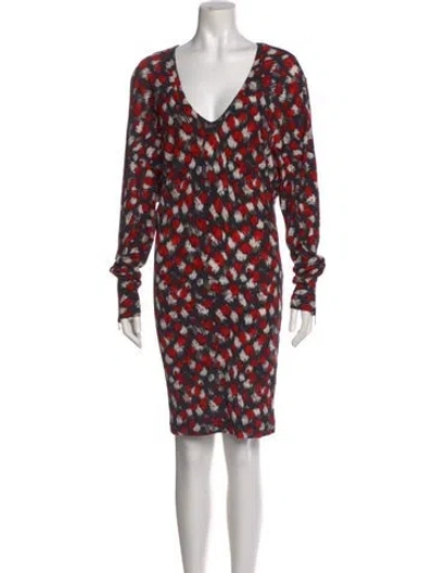 Pre-owned Just Cavalli Printed Mini Dress In Red