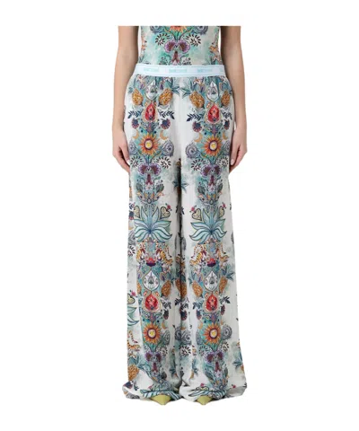 Just Cavalli Printed Pants In Gray