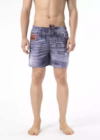 Just Cavalli Printed Polyester Swim Shorts In Purple