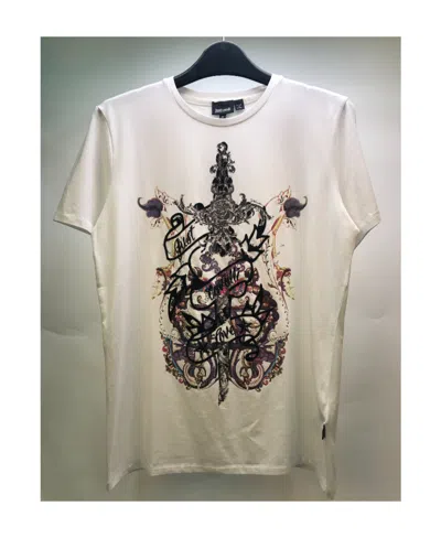 Just Cavalli Printed Round-necked T-shirt In Nude