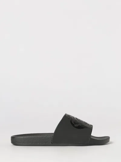 Just Cavalli Printed Rubber Sliders In Black