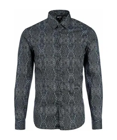 Just Cavalli Printed Shirt In Black