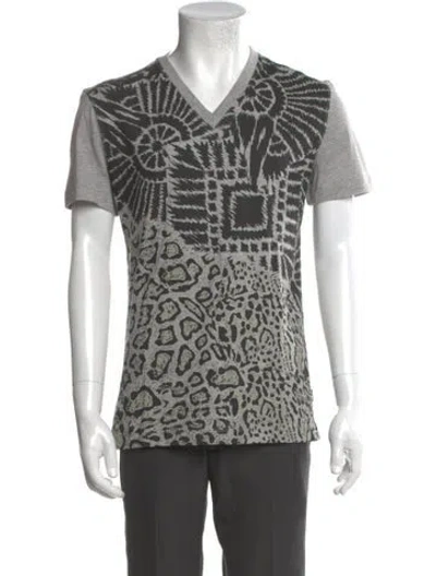 Pre-owned Just Cavalli Printed Short Sleeve Shirt In Neutral