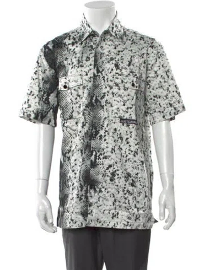 Pre-owned Just Cavalli Printed Short Sleeve Shirt W/ Tags In White