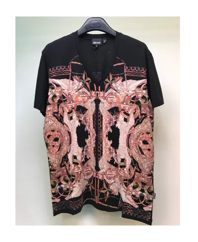Just Cavalli Printed Short-sleeved T-shirt In Black