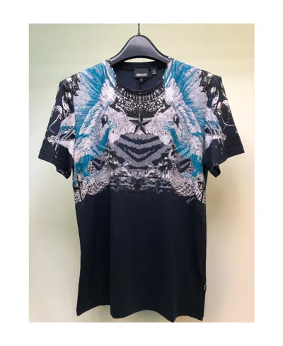 Just Cavalli Printed Short-sleeved T-shirt In Black