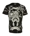 Just Cavalli Printed Short-sleeved T-shirt In Black