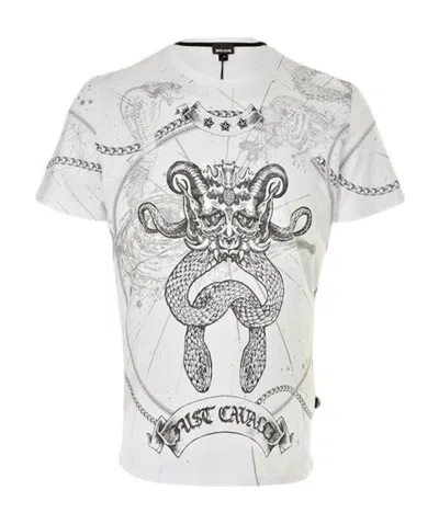 Just Cavalli Printed Short-sleeved T-shirt In White