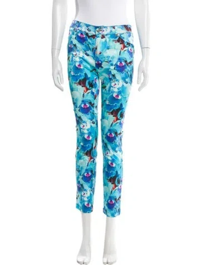 Pre-owned Just Cavalli Printed Skinny Leg Pants In Blue