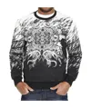 Just Cavalli Printed Sweater In Black