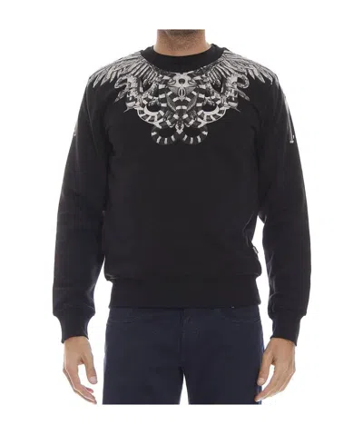 Just Cavalli Printed Sweater In Black