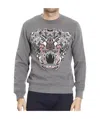 Just Cavalli Printed Sweater In Black