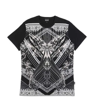 Just Cavalli Printed T-shirt In Black