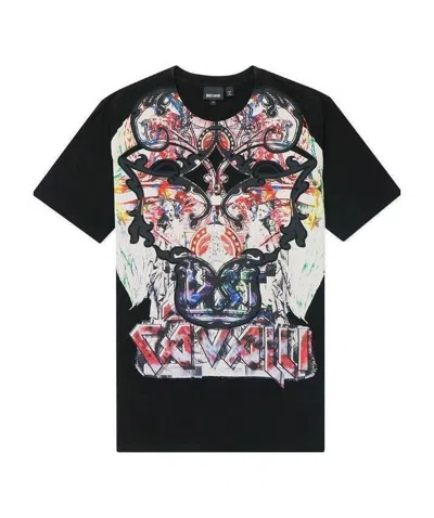 Just Cavalli Printed T-shirt In Black