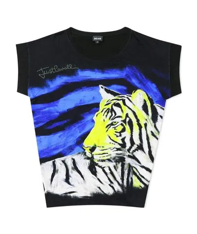 Just Cavalli Printed T-shirt In Black
