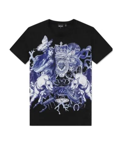 Just Cavalli Printed T-shirt In Black