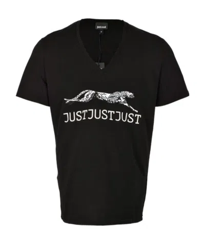 Just Cavalli Printed T-shirt In Black