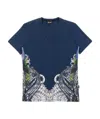 Just Cavalli Printed T-shirt In Blue