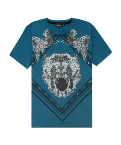 Just Cavalli Printed T-shirt In Blue