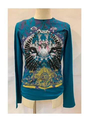 Just Cavalli Printed T-shirt In Blue