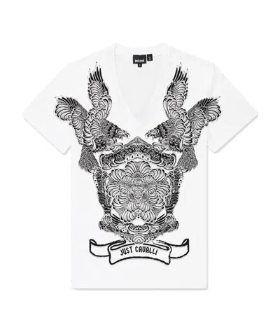 Just Cavalli Printed T-shirt In White