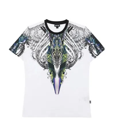 Just Cavalli Printed T-shirt With Round Neck In White