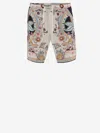 Just Cavalli Printed Drawstring Shorts In Brown