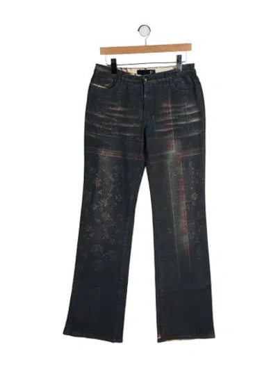 Pre-owned Just Cavalli Printed Wide Leg Pants In Gray
