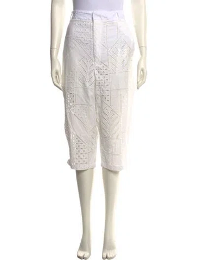 Pre-owned Just Cavalli Printed Wide Leg Pants In White