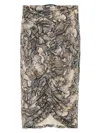 Just Cavalli Pyton-print Lurex Midi Skirt In 中性色