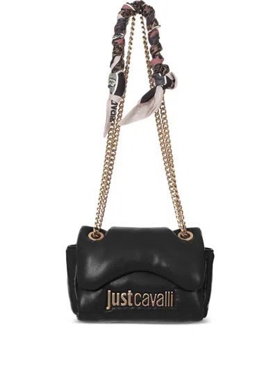 Just Cavalli Quilted Chain Mini Bag In Black