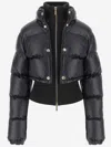 Just Cavalli Quilted Polyester Down Jacket In Black