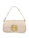 Just Cavalli Quilted Snakeskin-detail Cross Body Bag In Neutral