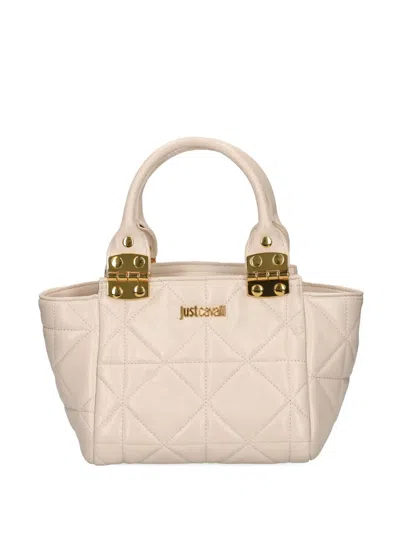 Just Cavalli Quilted Tote Bag In Neutral