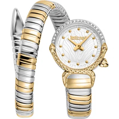 Just Cavalli Radiosa Snake Wraparound Bracelet Watch, 22mm